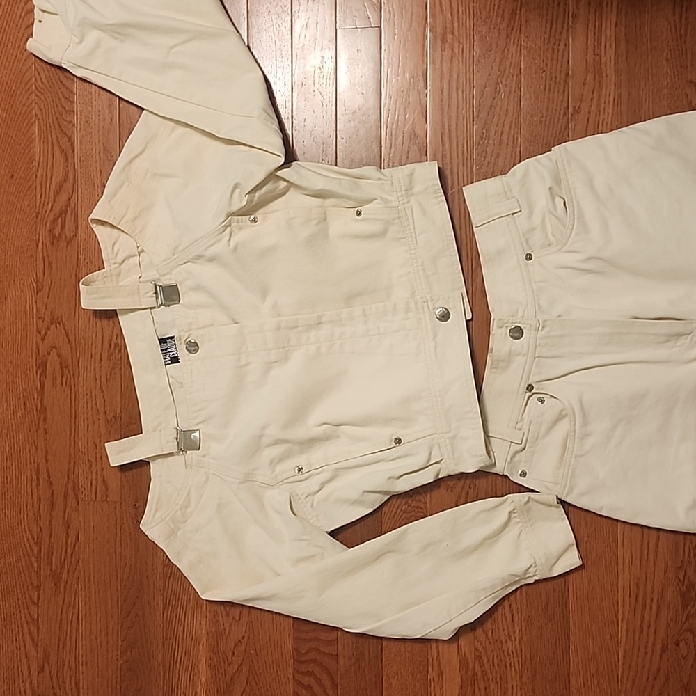 White Denim Overall-Type Outfit